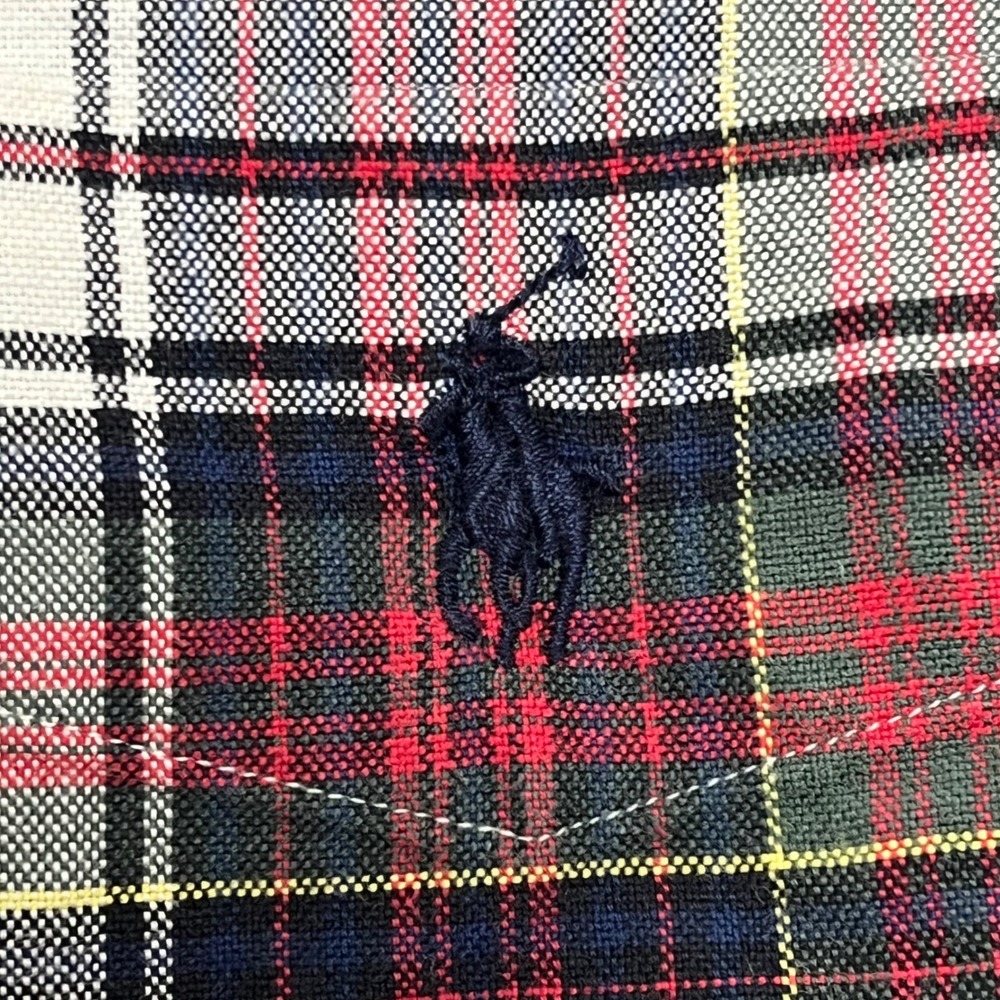 Ralph Lauren Mens Button Down Shirt XL Red Green Plaid LS Classic Fit Pony Logo - Picture 7 of 13